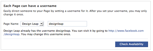 Facebook custom username designleap